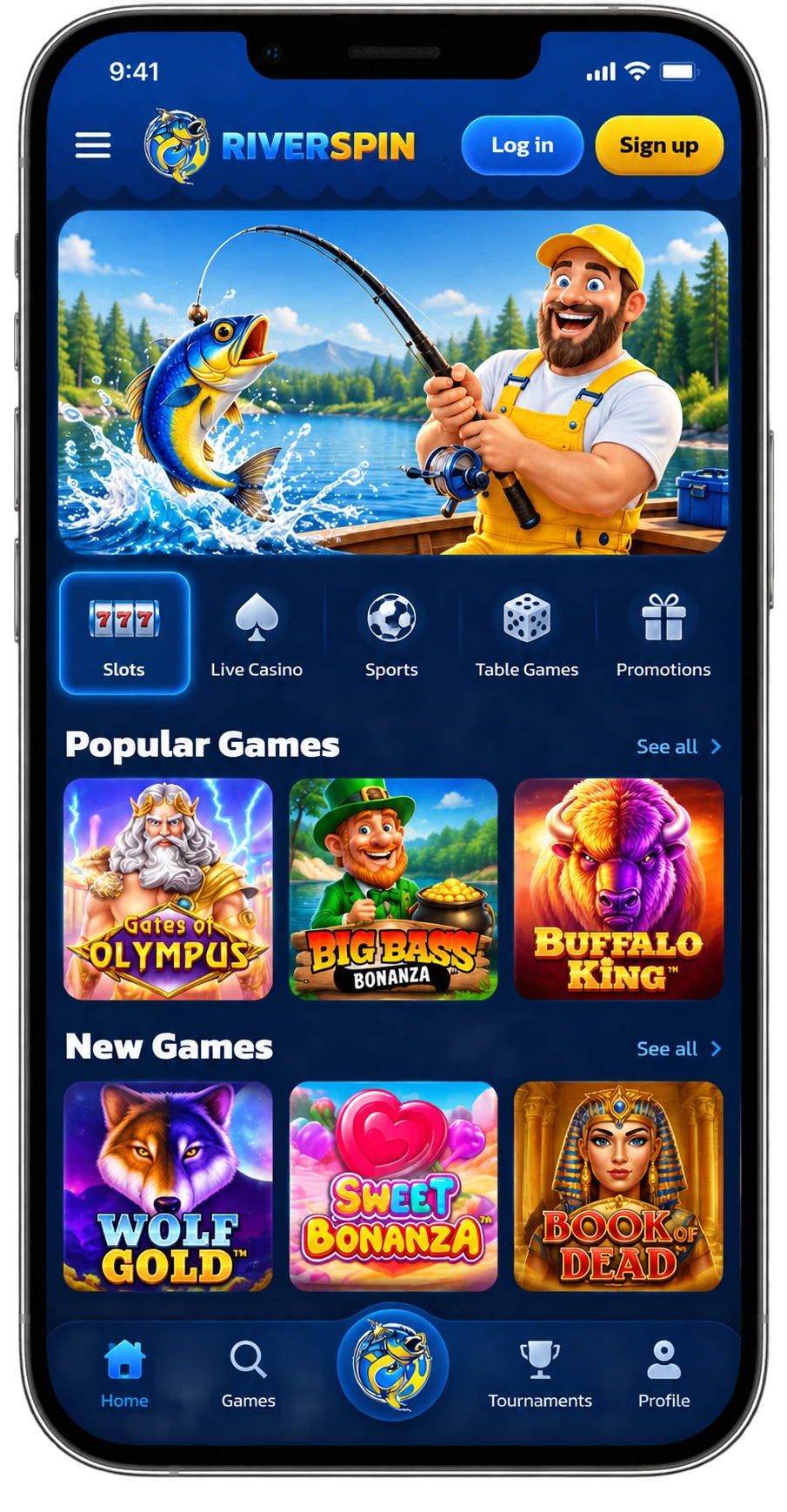 L'application Riverspin Casino